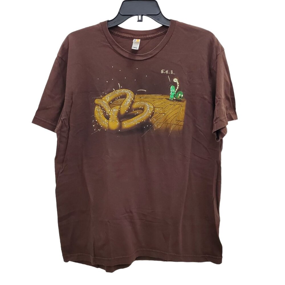 Shirt Woot Brown 5 Second Rule Funny Graphic Tee Humor Unisex‎ Men's Size XL
